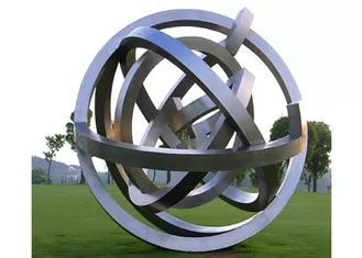 Outdoor Metal Sphere Large Modern Stainless Steel Sculpture Garden Art Sculpture