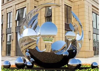 Unique Design Large Mirror Stainless Steel Sculpture Artists Sphere For Outdoor