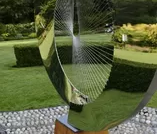 Mirror Polished Contemporary Round Outdoor Metal Art Sculpture For Garden