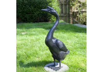 Outdoor Modern Life Size Bronze Statue Casting Finish Animal Goose Sculpture